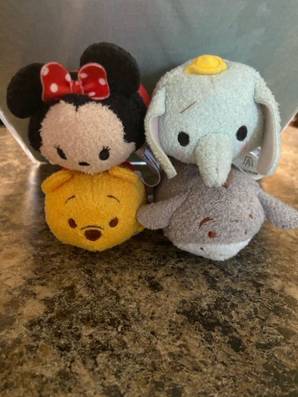 Disney Tsum Tsum Plush Set - Black, Red, Yellow, Light Blue, Gray